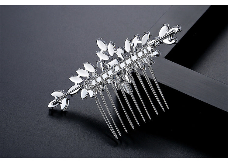 S925 Pure Silver Moissanite Fashionable Peigne Cheveux Mariée Vêtements de coiffure de luxe légers