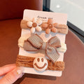 Lait Coffee-colored Little Bear Tie pour les filles doux sur les cheveux