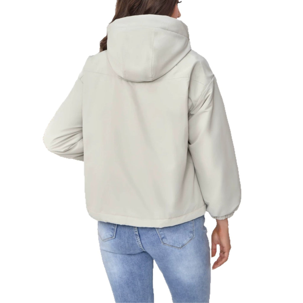 Veste à capuche vintage courte coton rembourré femmes
