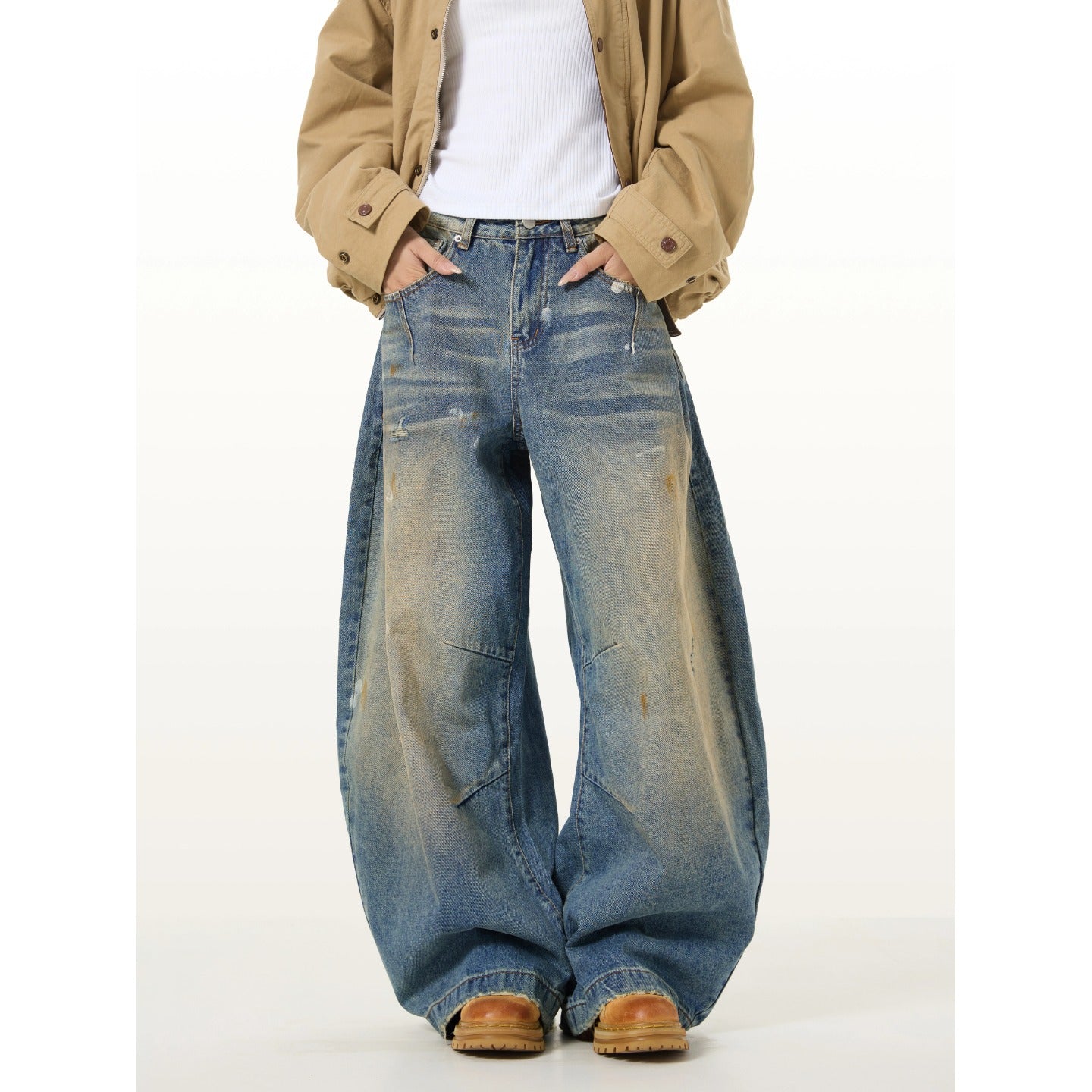 Rétro Détresse Scythe Jeans pour hommes