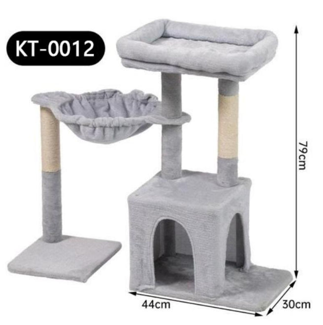 Arbre de chat avec panneaux de 12 mm d'épaisseur Lit de chat robuste