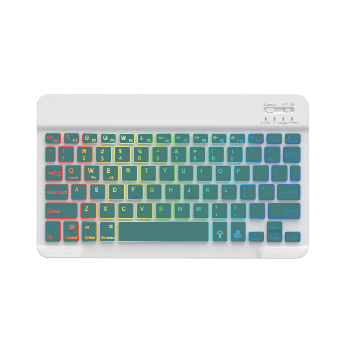 10-inch Backlit Bluetooth Keyboard Tablet Colorful Light