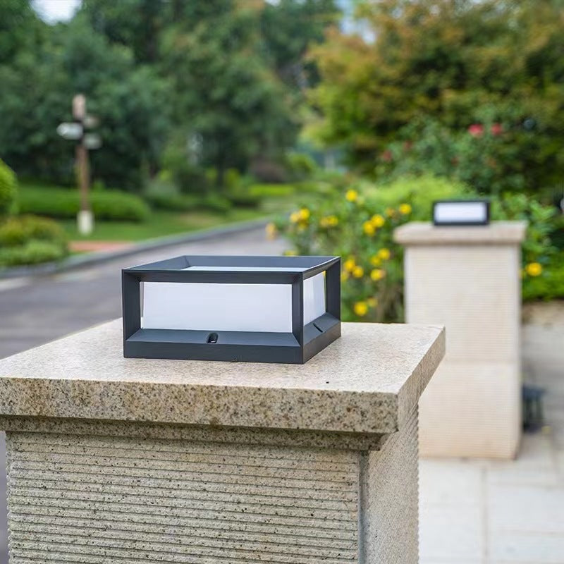 LED extérieur étanche solaire colonne mur de porte de lumière