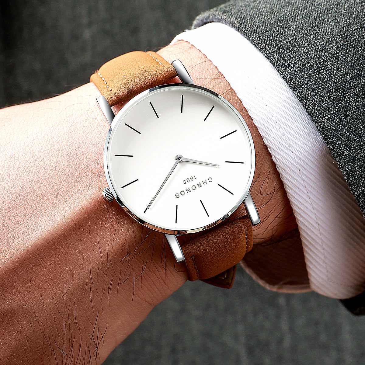 Men's Fashion Casual Ultra-thin Simple Waterproof Wristwatch