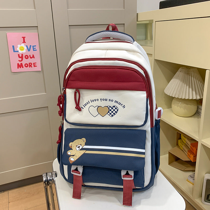 Étudiante Portable Burden Alléviation collège lycée fille grande capacité sac à dos