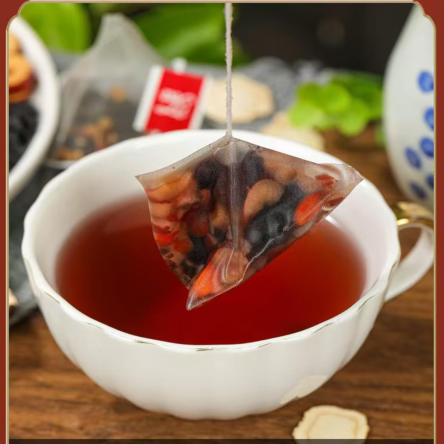 25bags Thé Rein Formule Ginseng Cinq Trésor TeaCombination Thé parfumé Huit Trésor