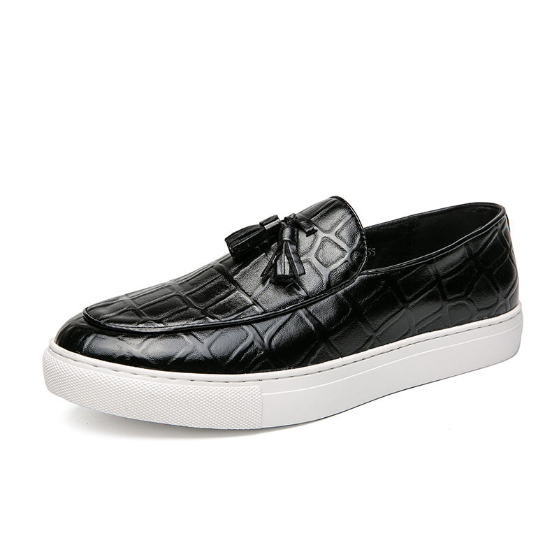 Homme de style coréen Business Casual Sneakers European Station Grande Taille Mode Tassel Cat