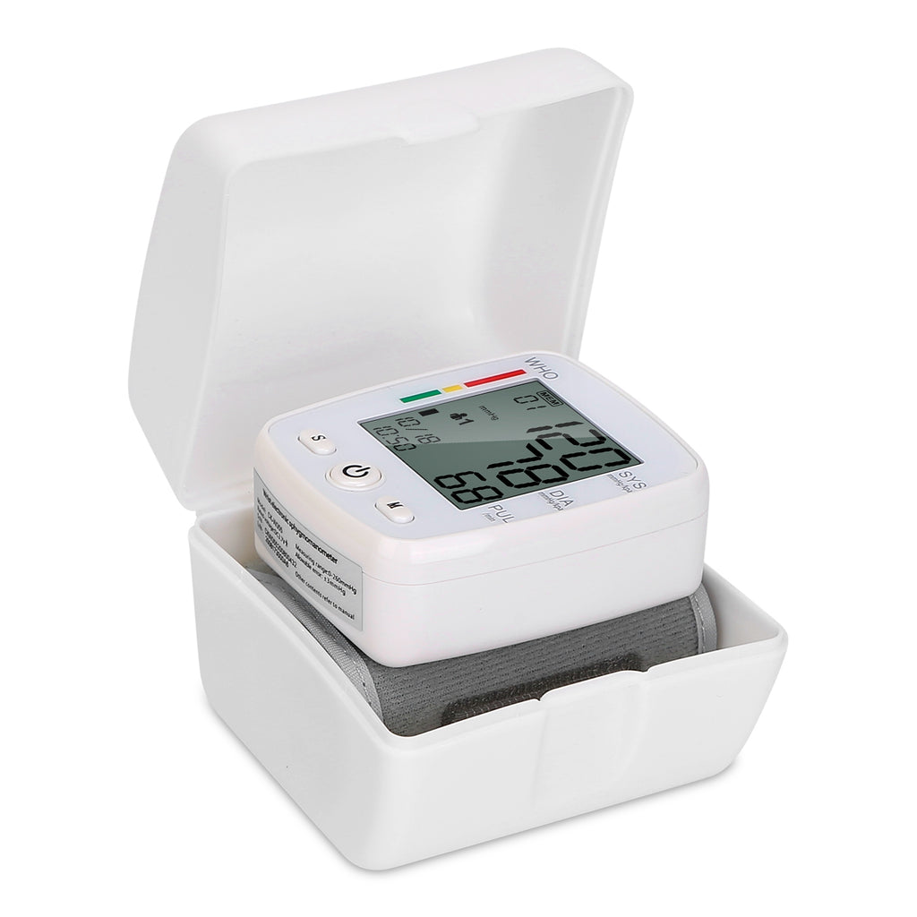 1Pc Blood Pressure Monitor Wrist Digital High Blood Pressure Cuff Heartbeat Tester avec 90