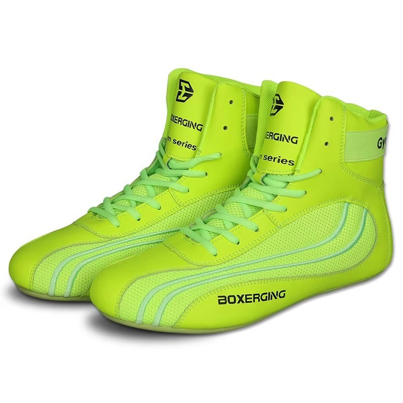 Entraînement de combat mixte Lutte Soft Sole High Fitness Lifting Shoes