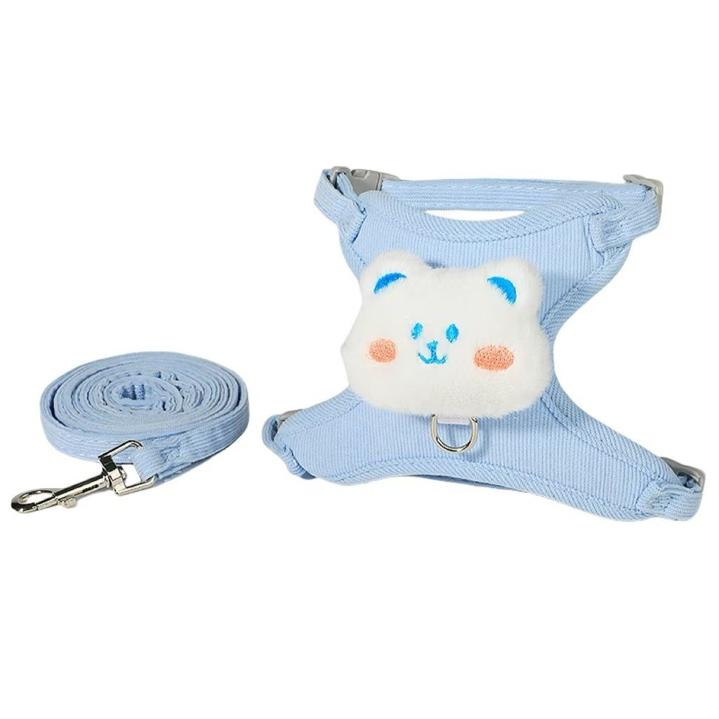 Rope de traction Cat réglable Rope de marche mignon chatons spécial pour sortir de la poitrine Stra