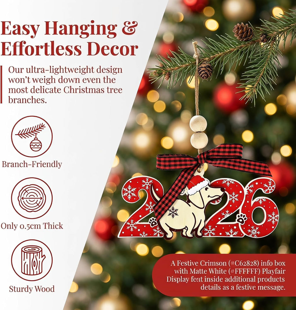 Dachshund Dog Ornement de Noël 1 PC