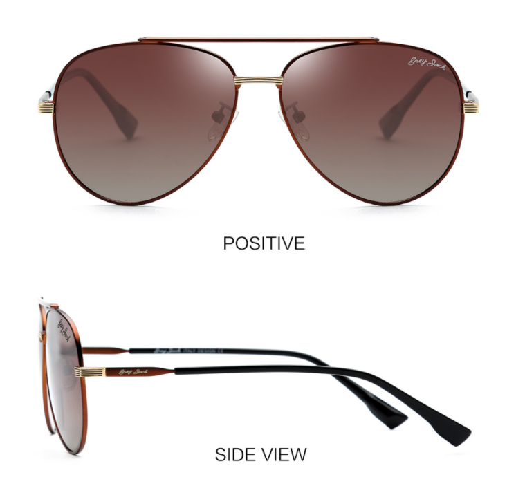 Lunettes de soleil polarisé en métal pour homme