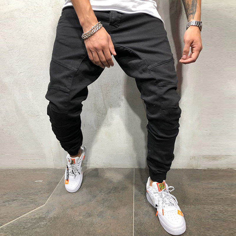 Pantalon à fermeture éclair côté Hip Hop Leggings pour hommes