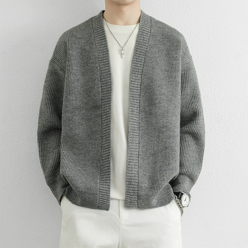 Retro style Loose-fit Casual Chic Versatile Knit Sweater Cardigan