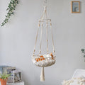 Lit pour animaux de compagnie avec tapis en peluche de lapin-Fur rayé