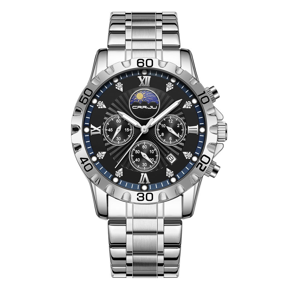 Hommes Multifonctionnel Business Calendar Quartz Watch