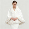 Faux Mink-fur Collar Cape Châl