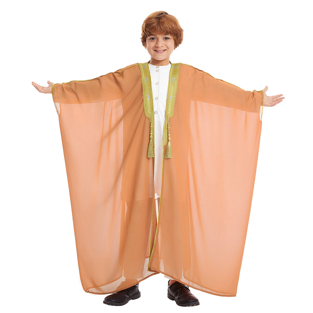 Costume ethnique brodé à manches longues pour garçons
