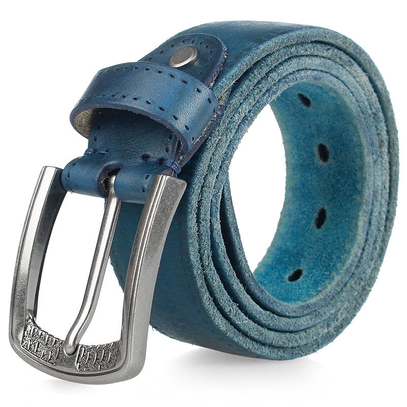 Ceinture de tendance en boucle d'épingle pour hommes de Cowhide