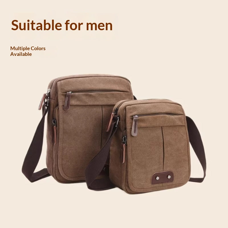 Hommes et femmes Casual Small Crossbody Sac en toile de style coréen pour usage extérieur
