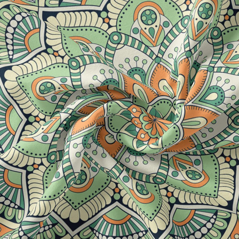Bohème Vert Mandala Tapestry Bohème Vert Sage Mur suspendu