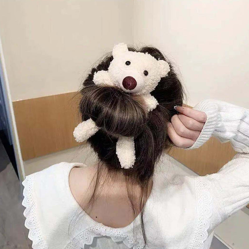 Cute Plush Circle Scalp Band Tie Ponytail Coiffure