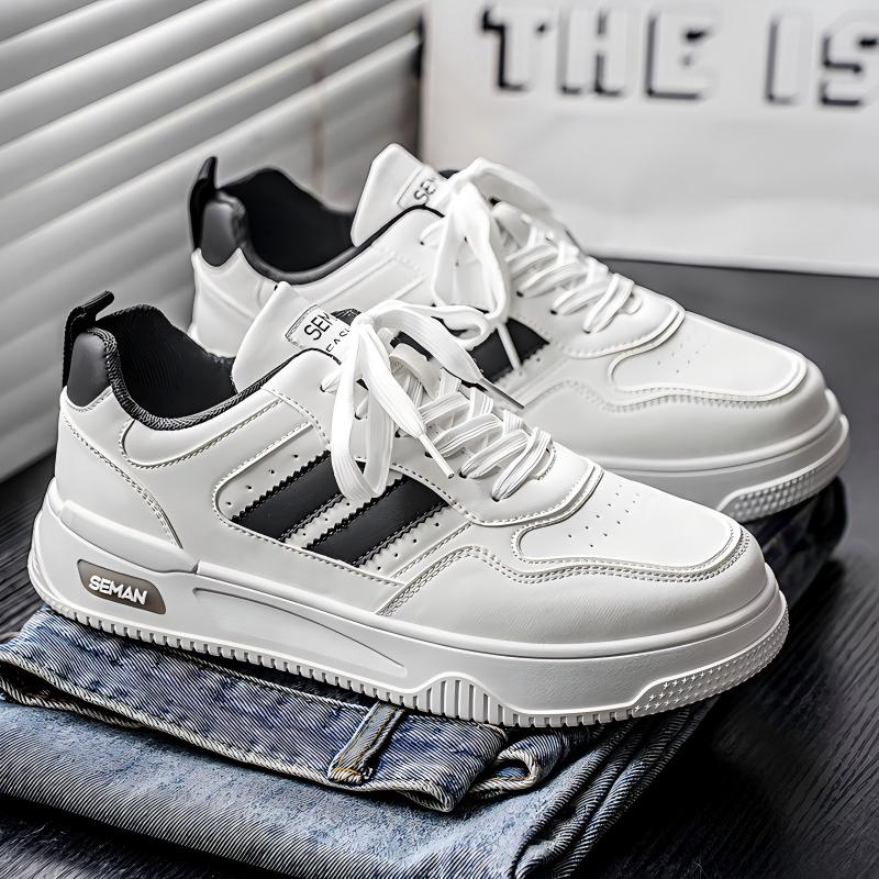 Respirant Blanc Platform Sneakers