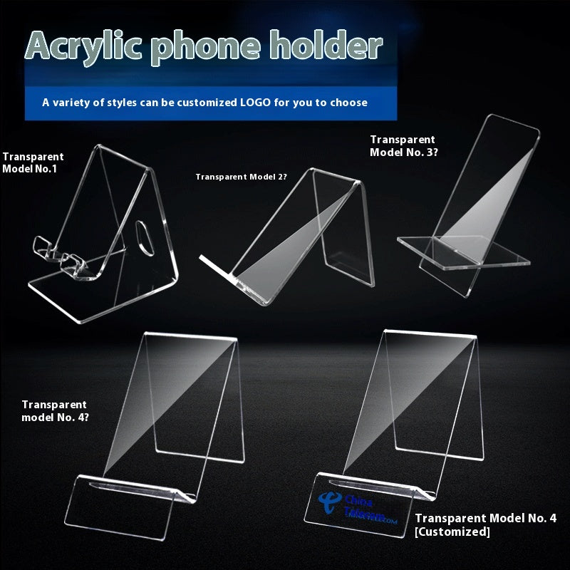 Acrylique support de téléphone mobile comptoir d'affichage support bureau paresseux