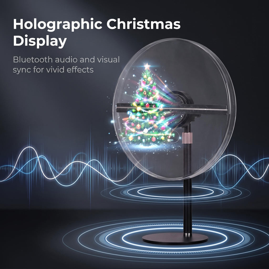 Wiilala 3D hologramme ventilateur 3D cercle App hologramme affichage publicitaire 224 lumières 11.81WiFi Ho