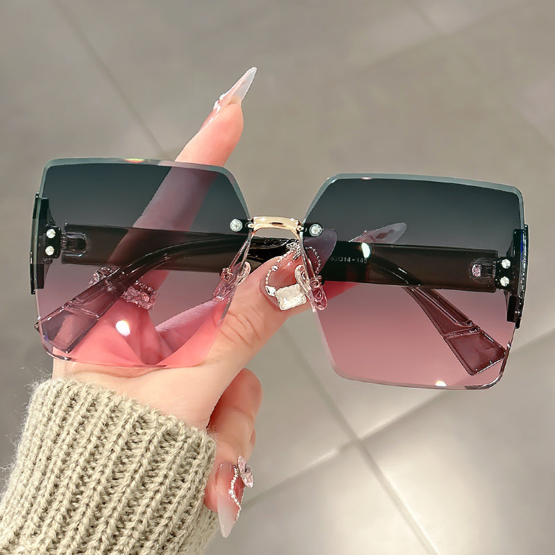 Femmes Lunettes de soleil carrées de surdimension