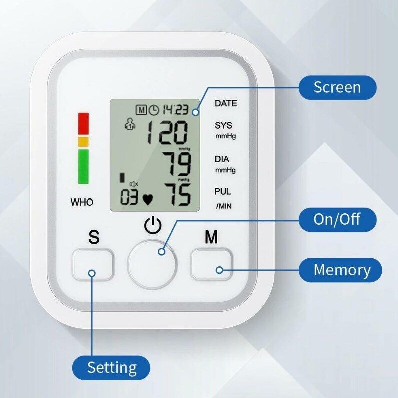 Moniteur portable de pression artérielle avec écran LCD intégré - Opération à une clé