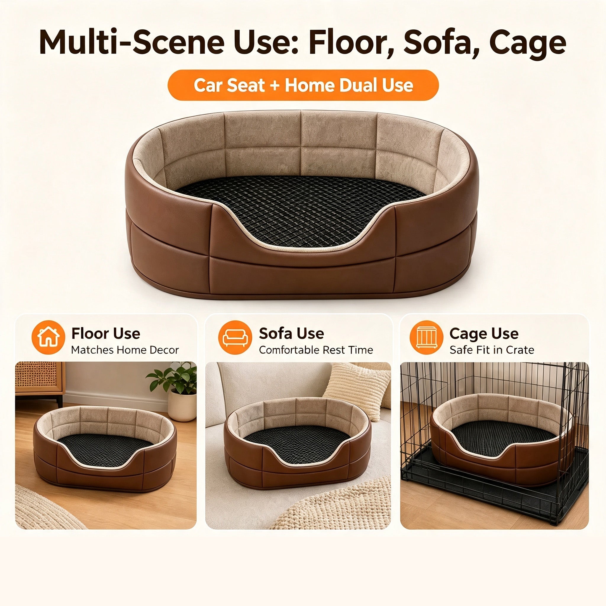 All Season Pet Bed Dog Siège de voiture Lit Protecteur de siège de voiture pour chiens Anti Dirty Pet Car S