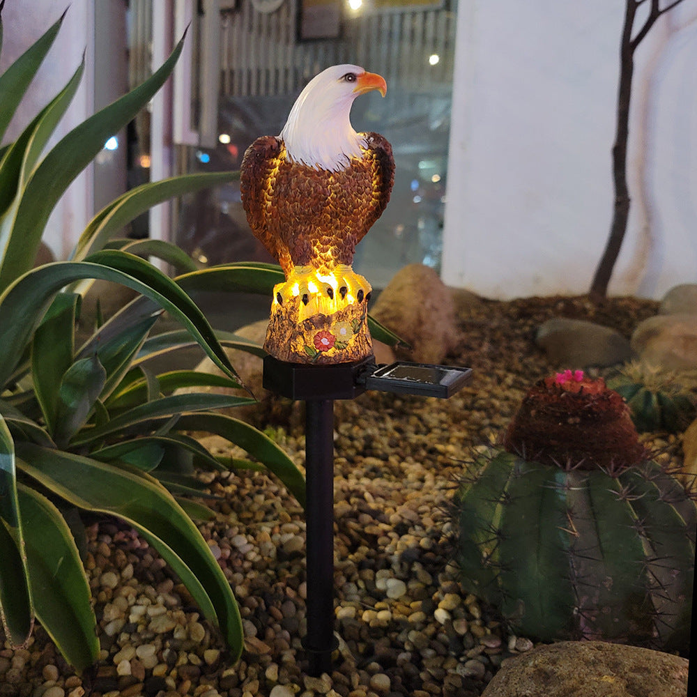 Solar résine Eagle pelouse lampe extérieure jardin Villa décoration lampe de paysage