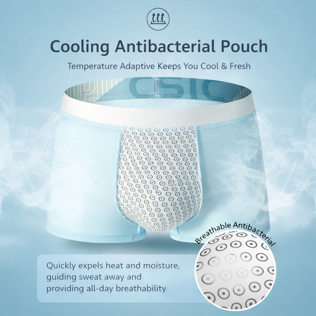 Slip de boxeur en soie de glace homme respirant