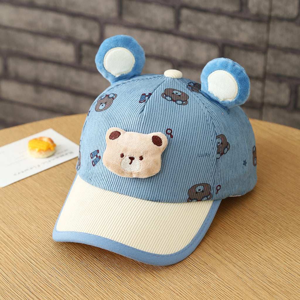 Poupée en peluche pour garçons et filles d'hiver et d'automne avec tissu Corduroy et bea pleine impression