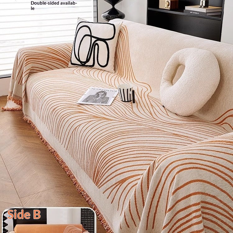 Couverture de canapé anti-chat avec lignes épuréesuniversal pour toutes les saisons comprend un canapé Cush
