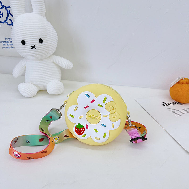 Silicone Changement pour les enfants Sac à bandoulière à donut de fruits