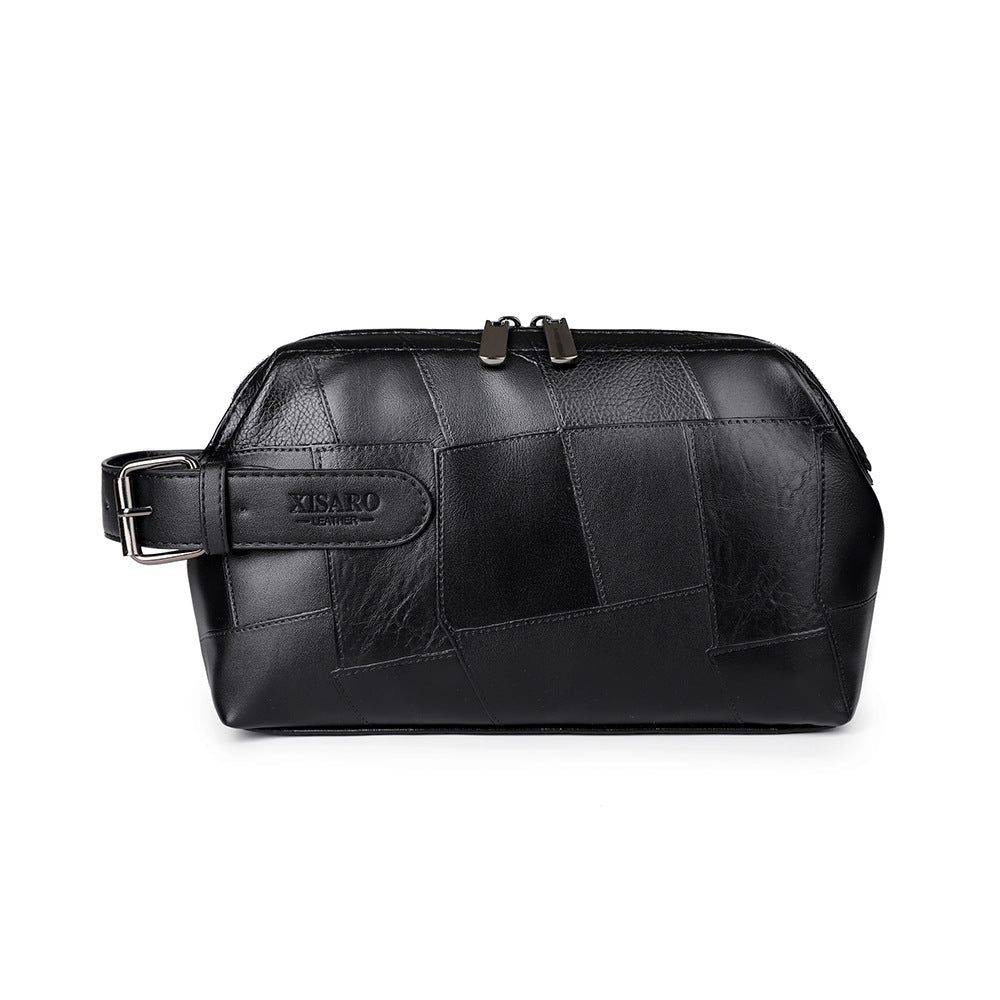 Sac à main en cuir souple pour hommes occasionnel de grande capacité