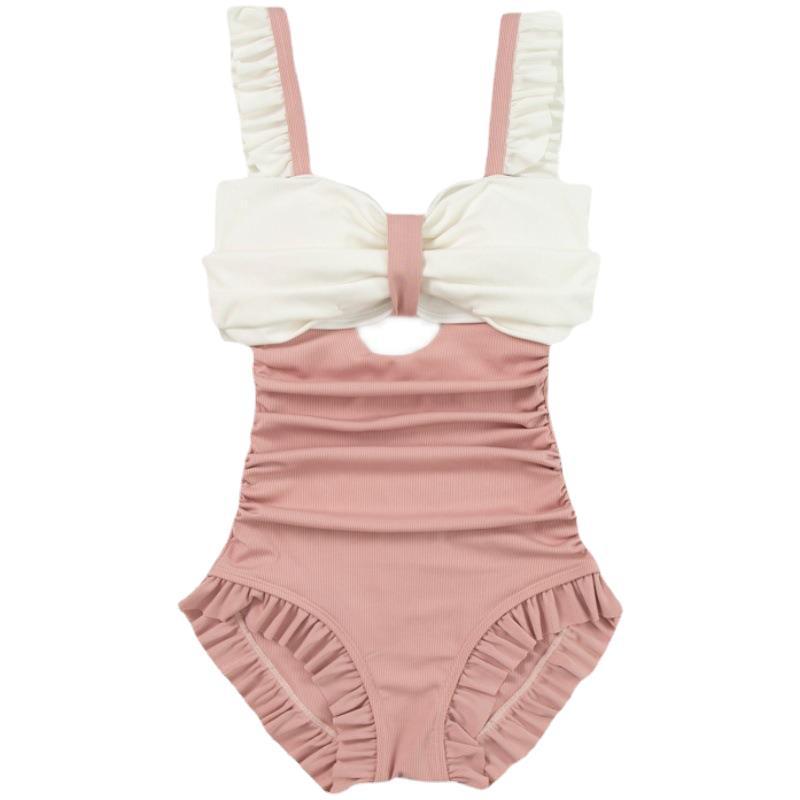Un-pièce maillot de bain pour femme style japonais fraîche Pure Couverture de desire Belly et haute coupe
