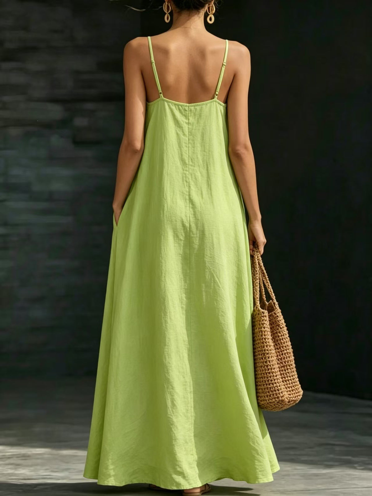 Summer Arrival V-Neck Bracelet Maxi Dress