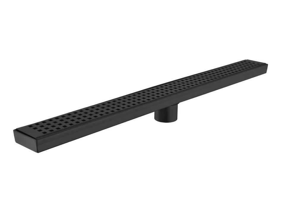 Drain de douche linéaire de 28 pouces avec grille rectangulaire amovible
