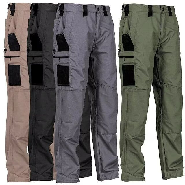 Pantalon de travail occasionnel multi-pocket à jambe droite Pantalons
