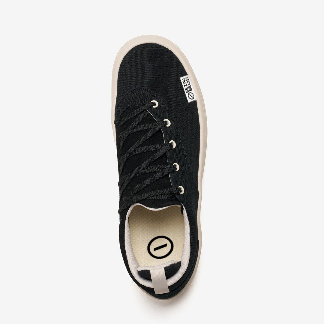 Sneakers pour hommes occasionnels noirs augmentant la hauteur