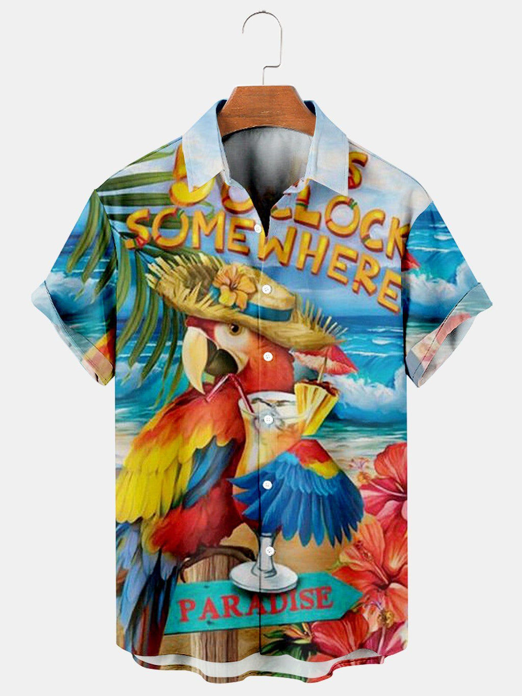 Chemise à manches courtes imprimé numérique 3D pour homme de grande taille
