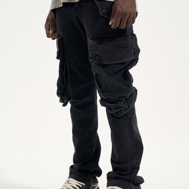 High Street Lavé et déchiré multi-poches Harem Shell Pantalons hommes