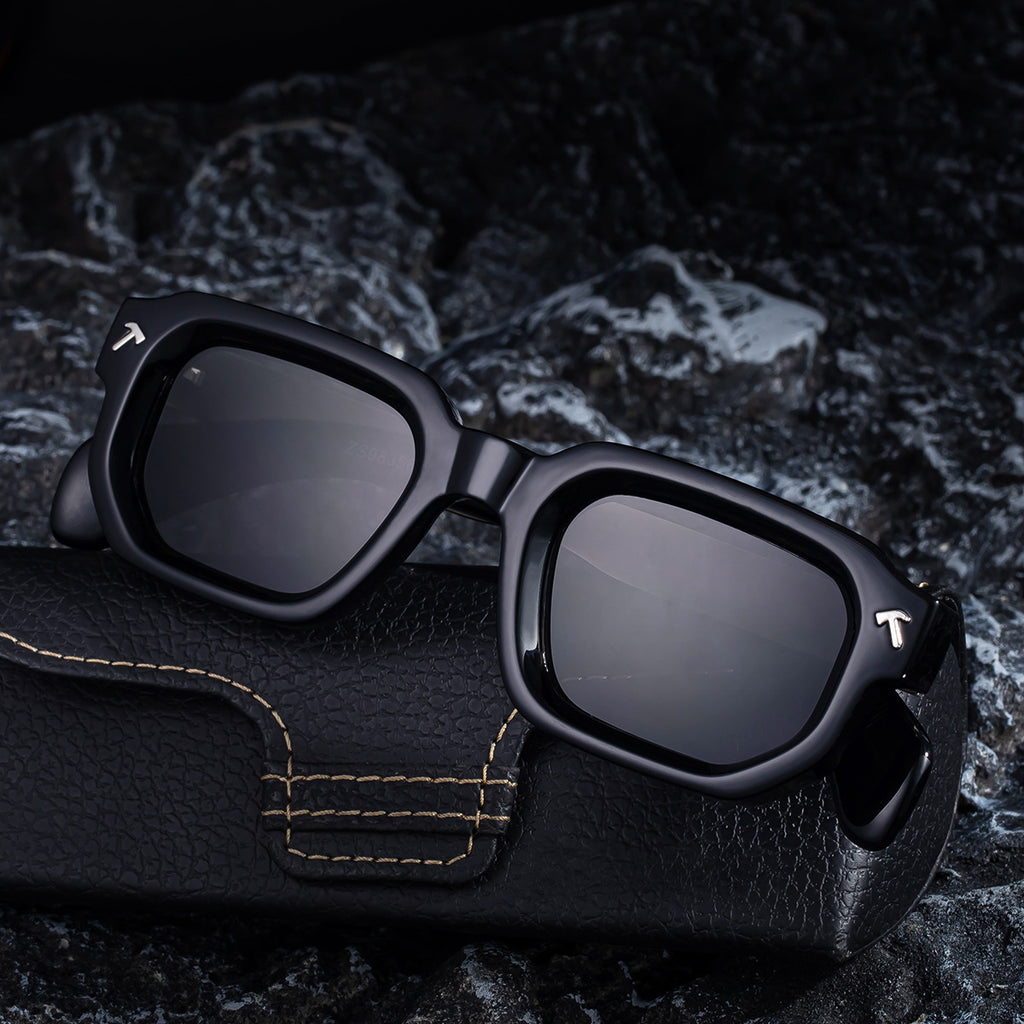 Lunettes de soleil européennes et américaines Fashion Square Frame