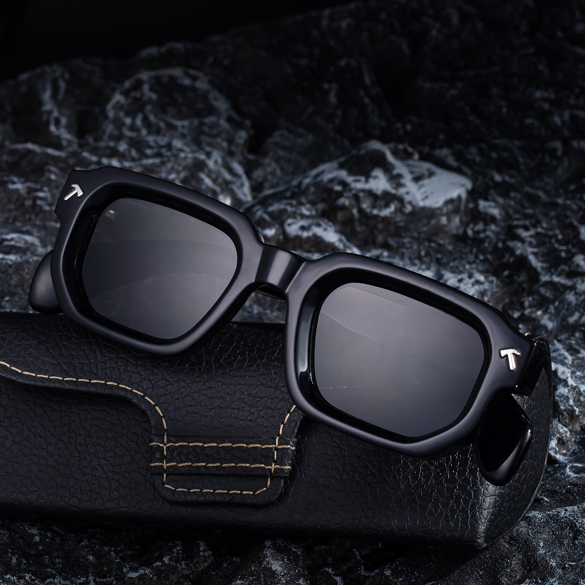 Lunettes de soleil européennes et américaines Fashion Square Frame