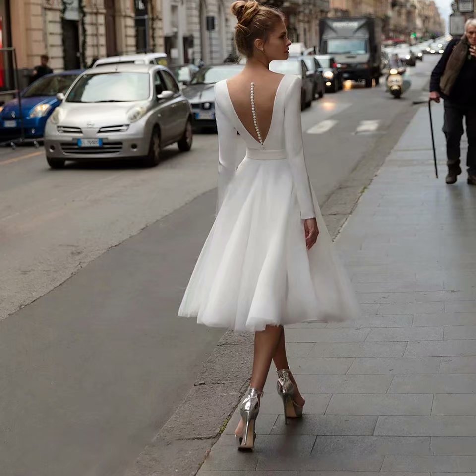Robe de mariée courte pour femmes