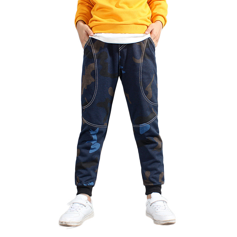 Printemps et automne Pantalons de sport occasionnels en coton pur pour enfants