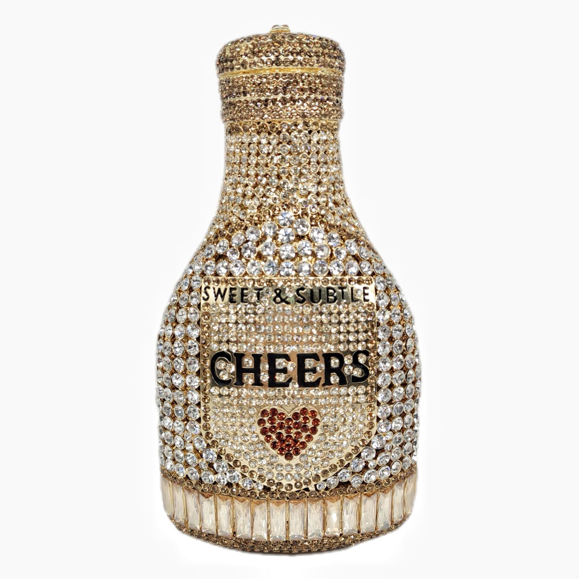Bouteille de Champagne Strass Soir Clutch Sac Femme